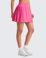 G4Free - Wrapped  Front Pleated Tennis A Line Skirts -GF25H410CA-S-GF25H410CB-M-GF25H410CC-L-GF25H410CD-XL-GF25H410CE-XXL