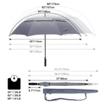 G4Free G4Free Automatic Open Golf Umbrella Double Canopy Vented Stick Umbrellas 