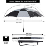 G4Free G4Free Square Windproof Auto Open Stick Umbrella 