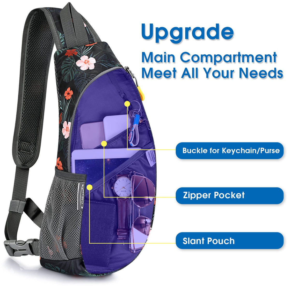 G4Free G4Free Sling Bags Men Shoulder Backpack Small Cross Body Chest Sling Backpack 