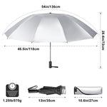 G4Free G4Free UPF 50+ UV Protection 54 Inch Large Reverse Travel Umbrella 