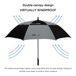 G4Free G4Free Automatic Open Golf Umbrella Double Canopy Vented Stick Umbrellas 