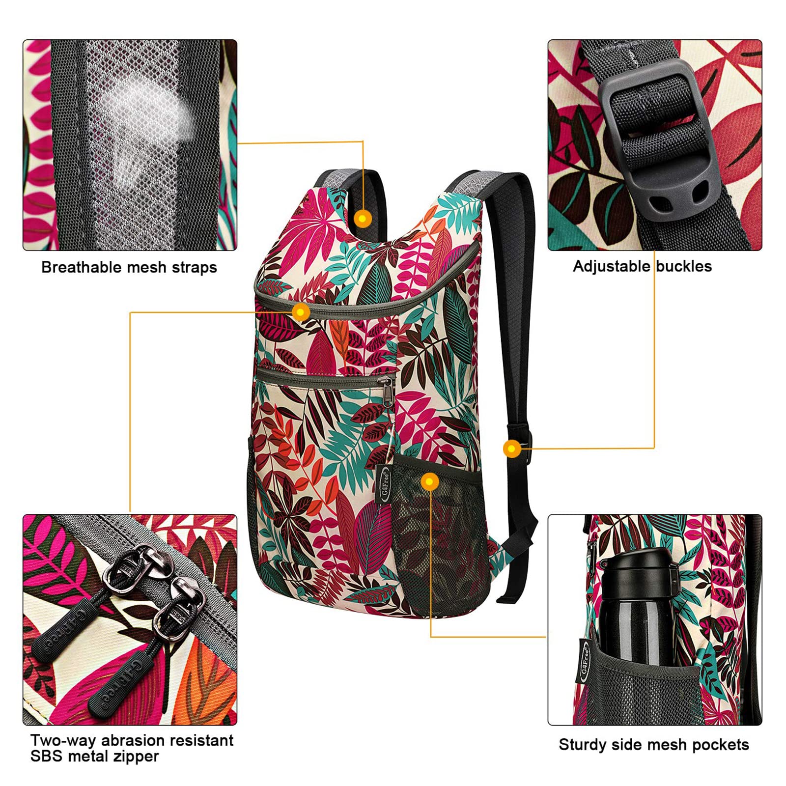 G4Free G4Free 11L Lightweight Hiking Backpack for Men And Women 