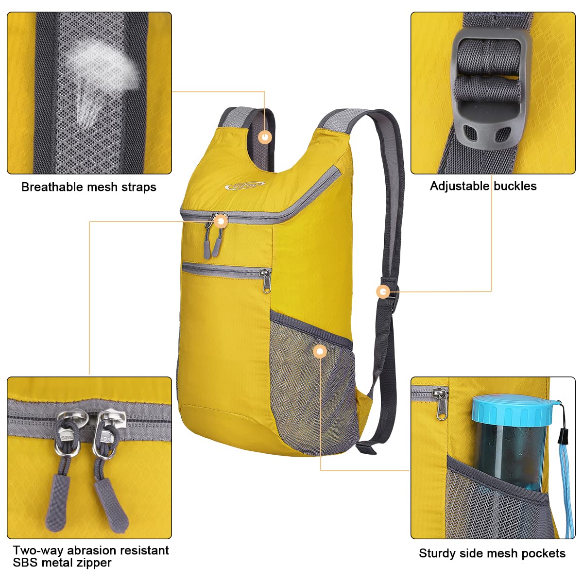 G4Free G4Free 11L Lightweight Hiking Backpack for Men And Women 