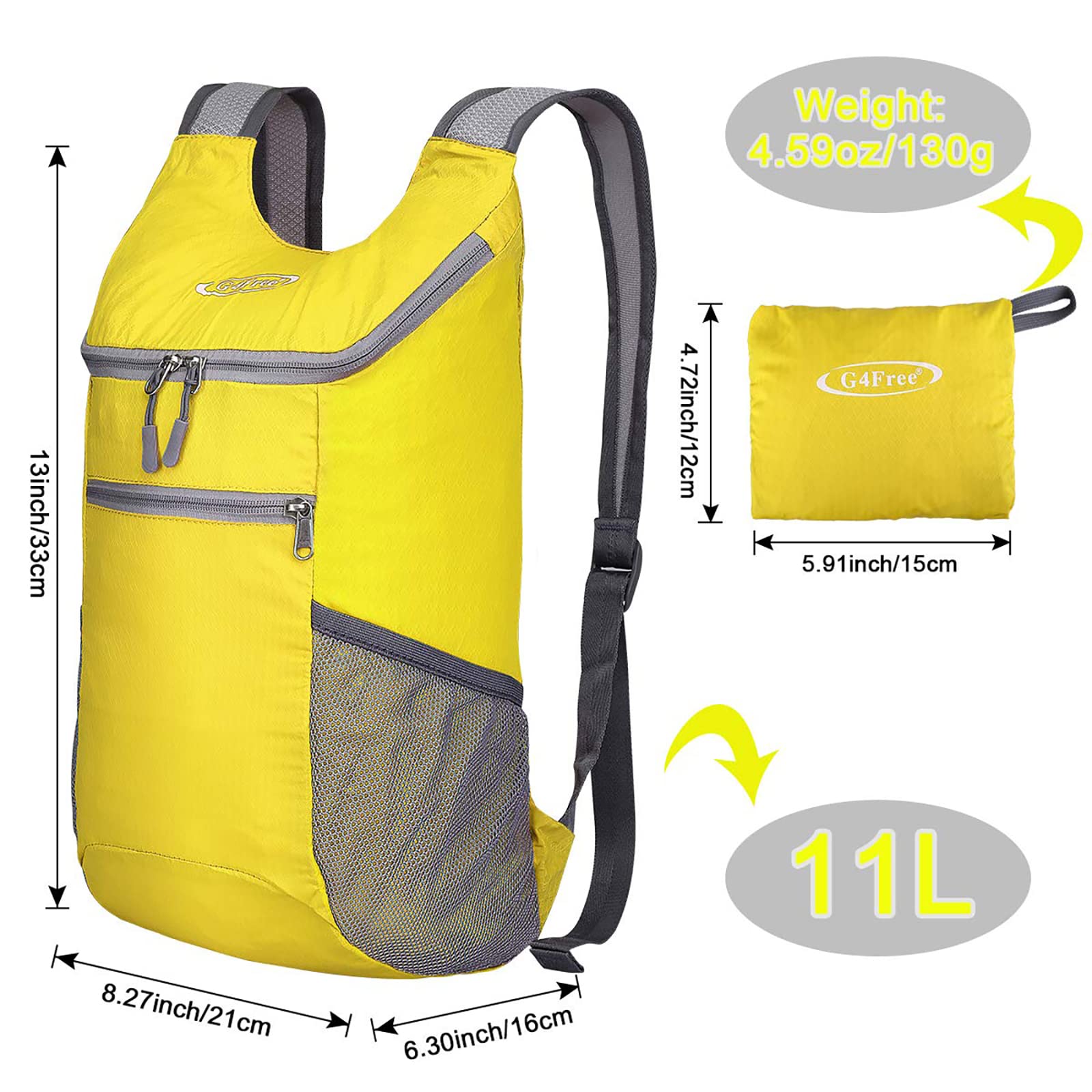 G4Free G4Free 11L Lightweight Hiking Backpack for Men And Women 