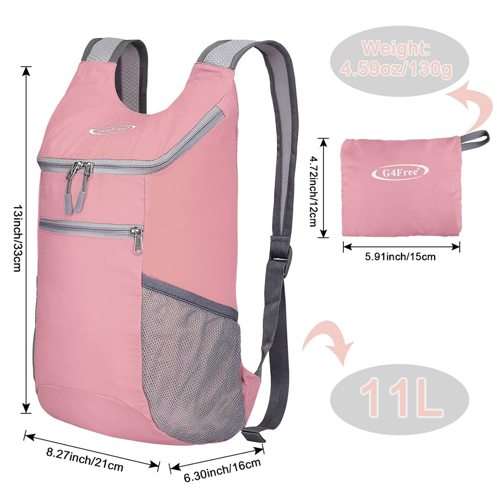 G4Free G4Free 11L Lightweight Hiking Backpack for Men And Women 