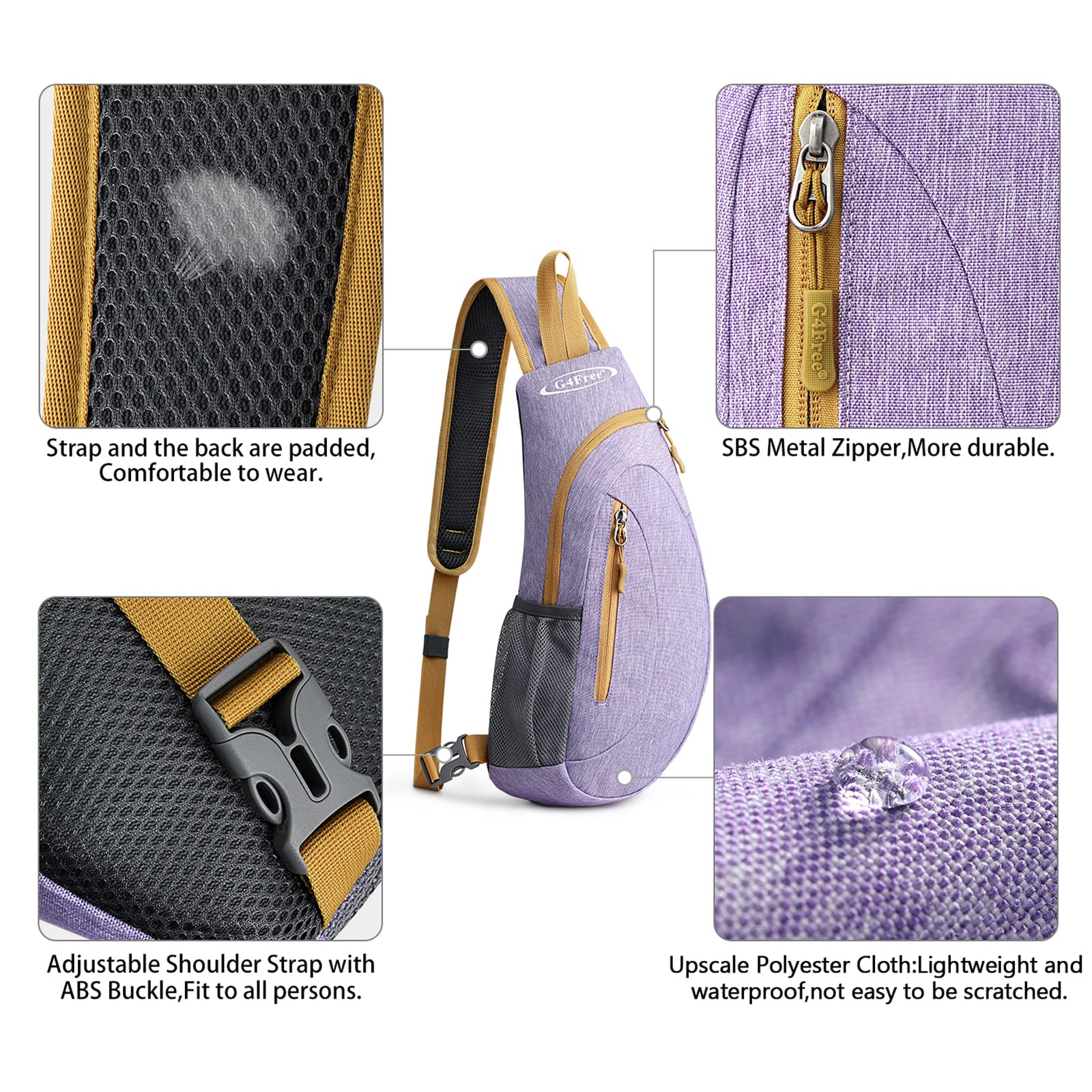 G4Free G4Free Sling Bags Men Shoulder Backpack Small Cross Body Chest Sling Backpack 