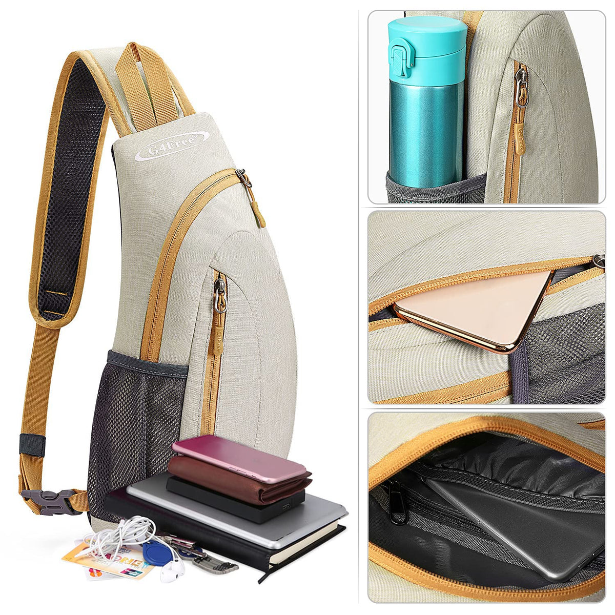 G4Free G4Free Sling Bags Men Shoulder Backpack Small Cross Body Chest Sling Backpack 