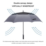 G4Free G4Free Automatic Open Golf Umbrella Double Canopy Vented Stick Umbrellas 
