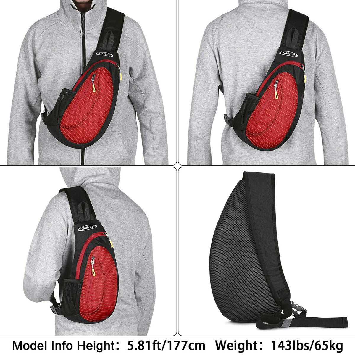 G4Free G4Free Sling Bags Men Shoulder Backpack Small Cross Body Chest Sling Backpack 