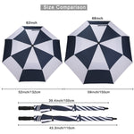 G4Free G4Free Automatic Open Golf Umbrella Double Canopy Vented Stick Umbrellas 