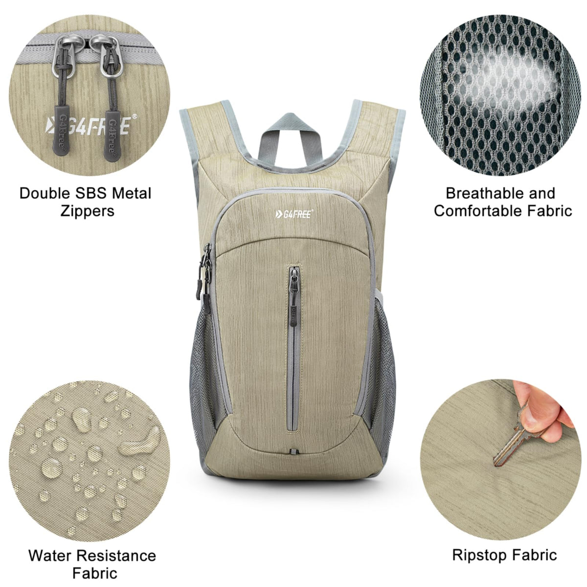 G4Free G4Free 10L Small Travel Hiking Daypack 