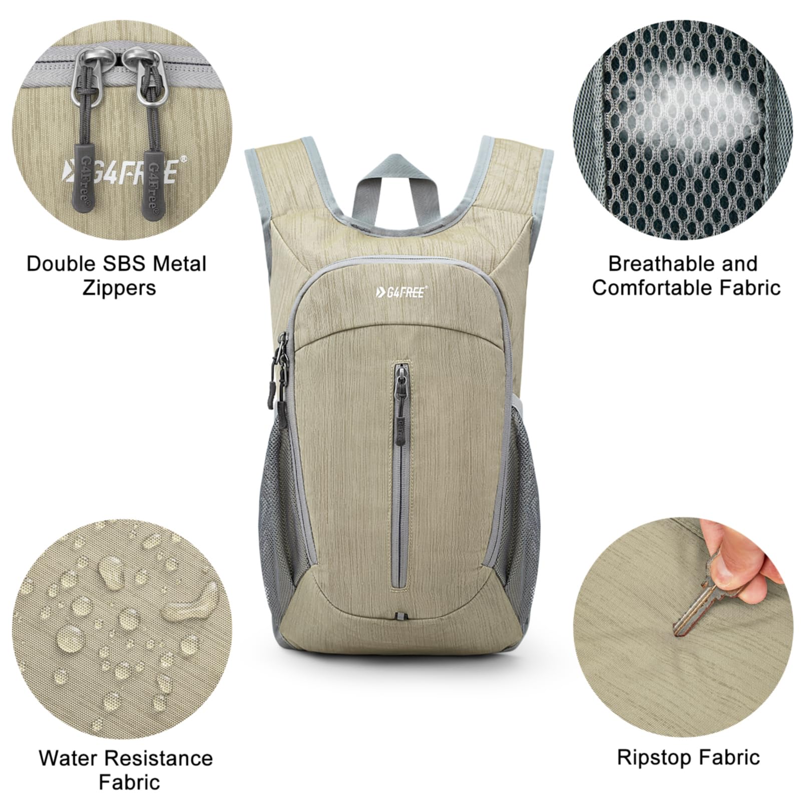 G4Free G4Free 10L Small Travel Hiking Daypack 