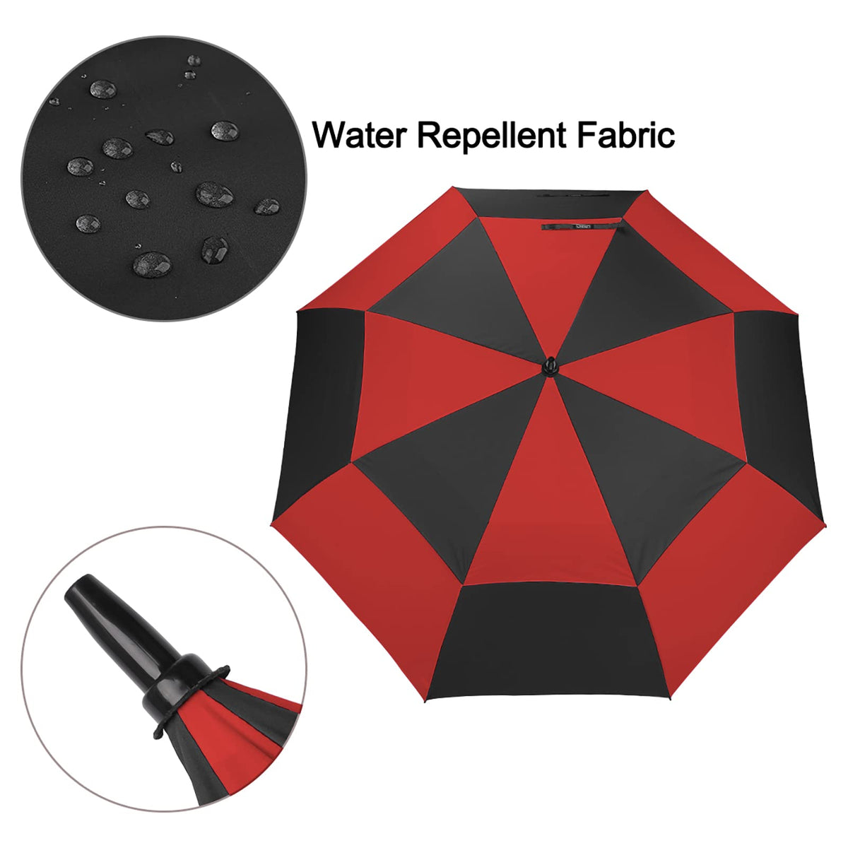 G4Free G4Free Automatic Open Golf Umbrella Double Canopy Vented Stick Umbrellas 