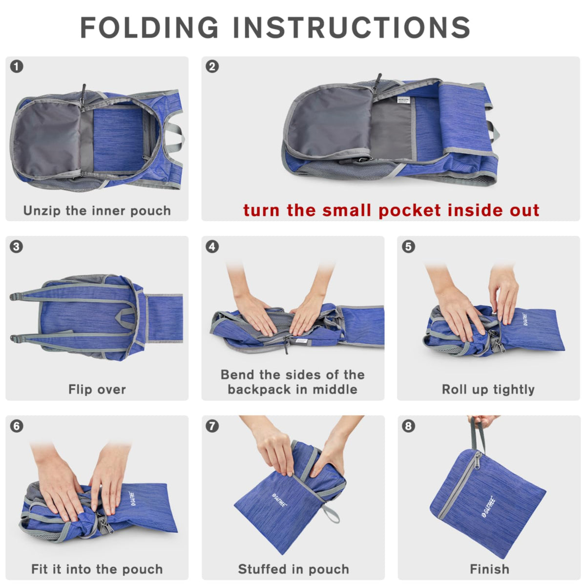 G4Free G4Free 10L Small Travel Hiking Daypack 