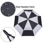 G4Free G4Free Automatic Open Golf Umbrella Double Canopy Vented Stick Umbrellas 