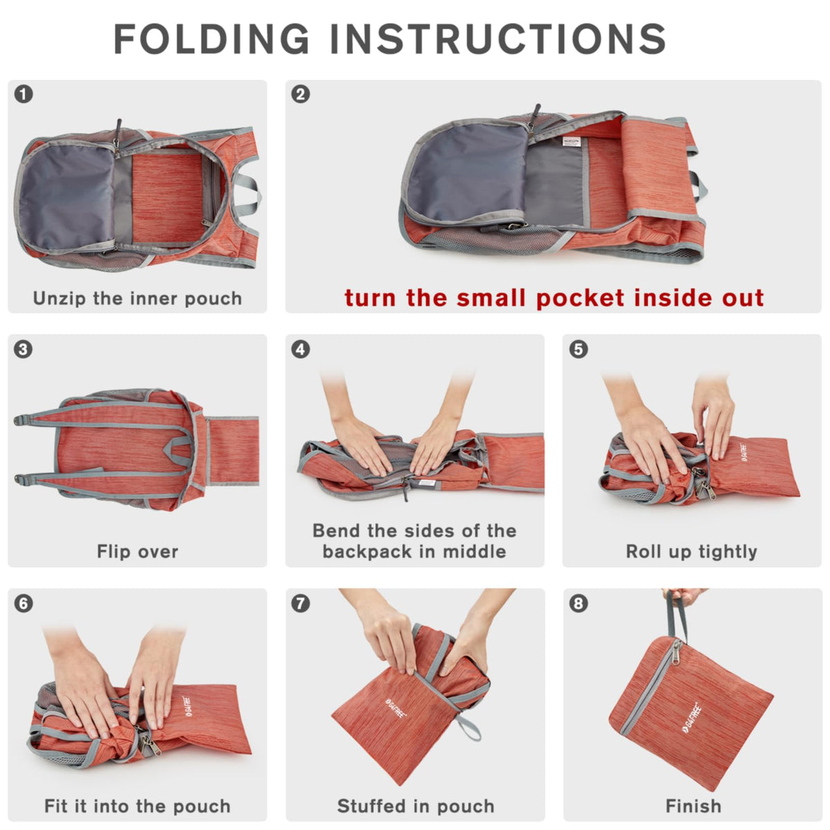 G4Free G4Free 10L Small Travel Hiking Daypack 