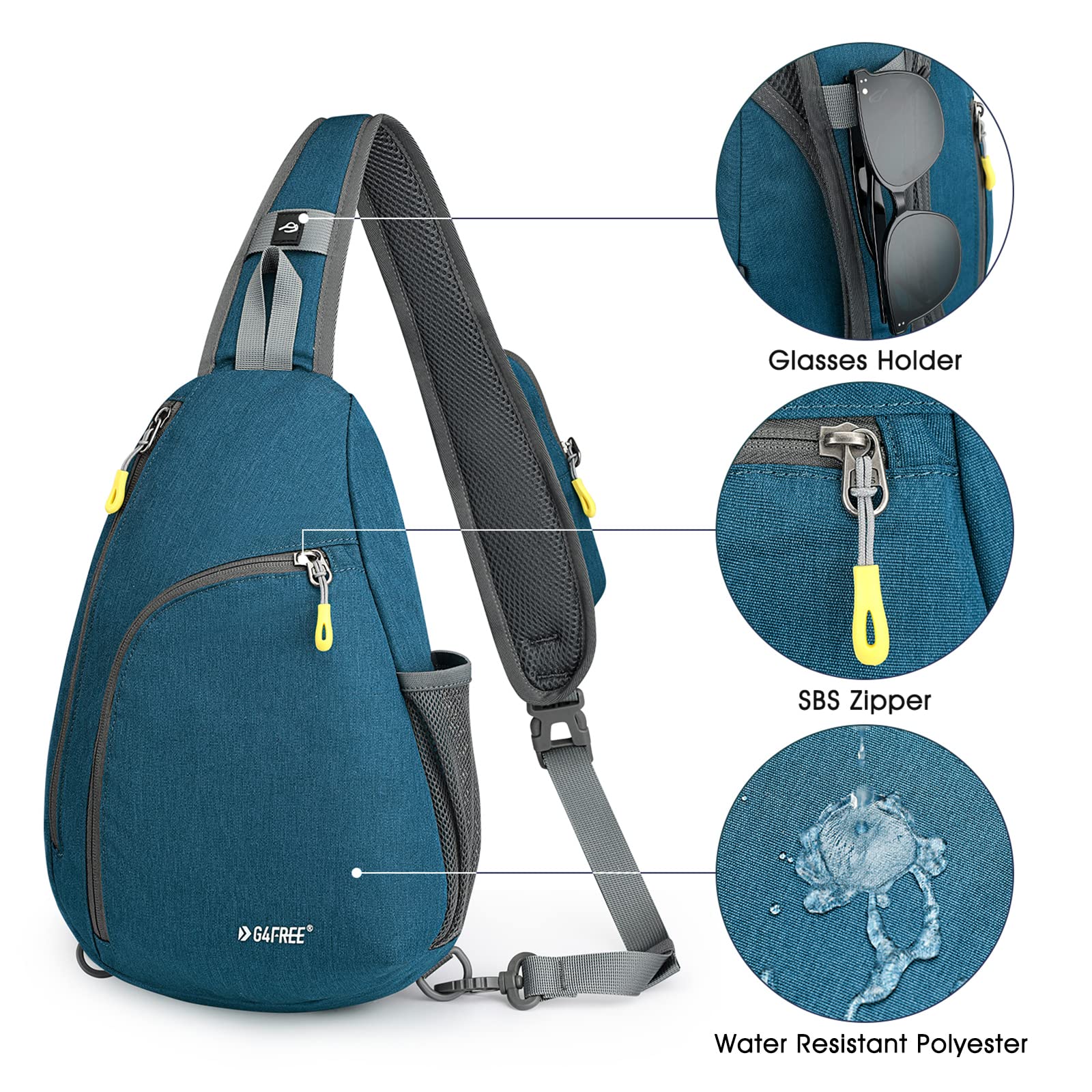 G4Free G4Free RFID Sling Bag Crossbody Backpack 