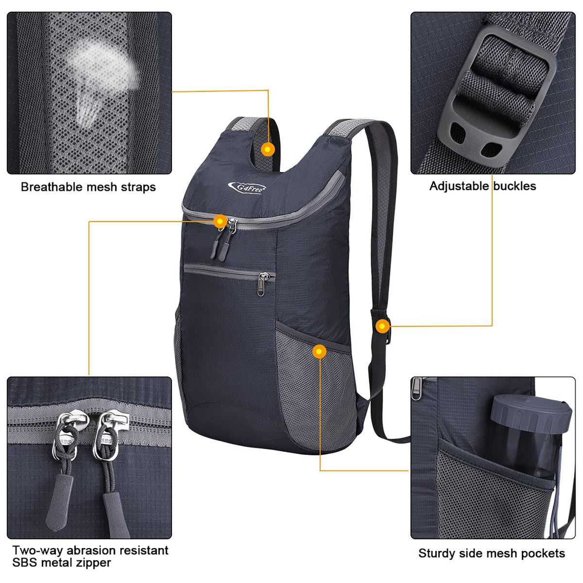 G4Free G4Free 11L Lightweight Hiking Backpack for Men And Women 