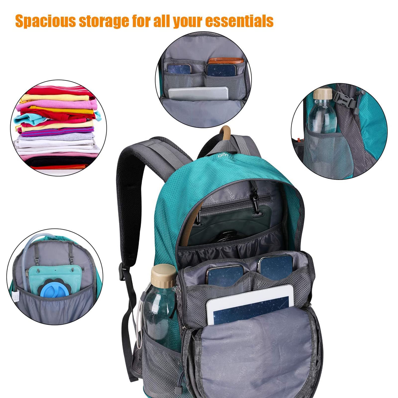 G4Free G4Free 35L Outdoor Sports Travel Daypack with Rain Cover 