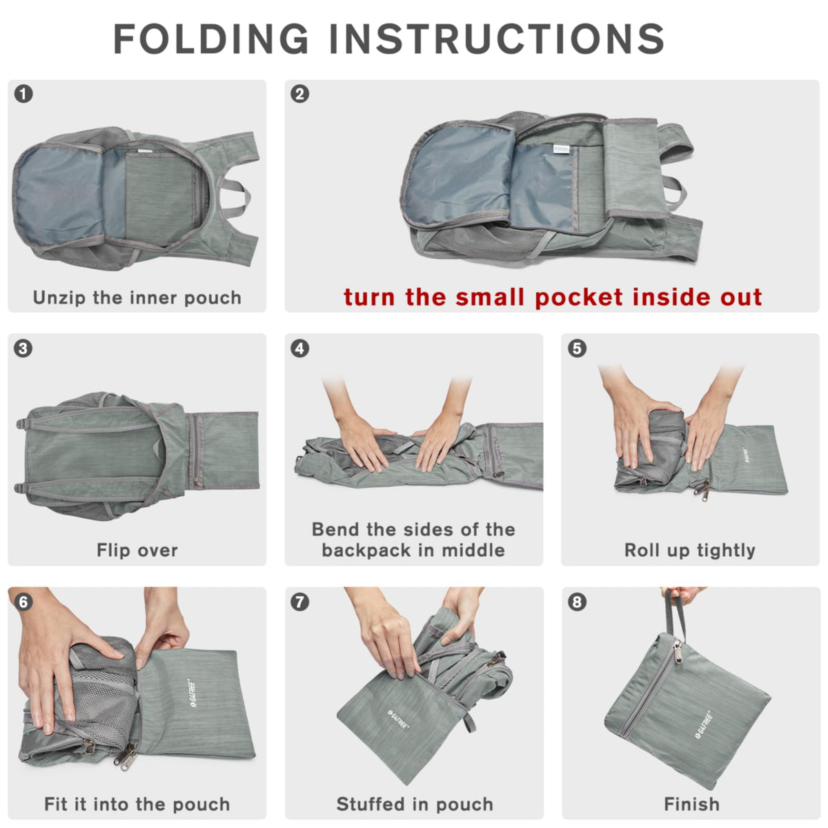 G4Free G4Free 10L Small Travel Hiking Daypack 