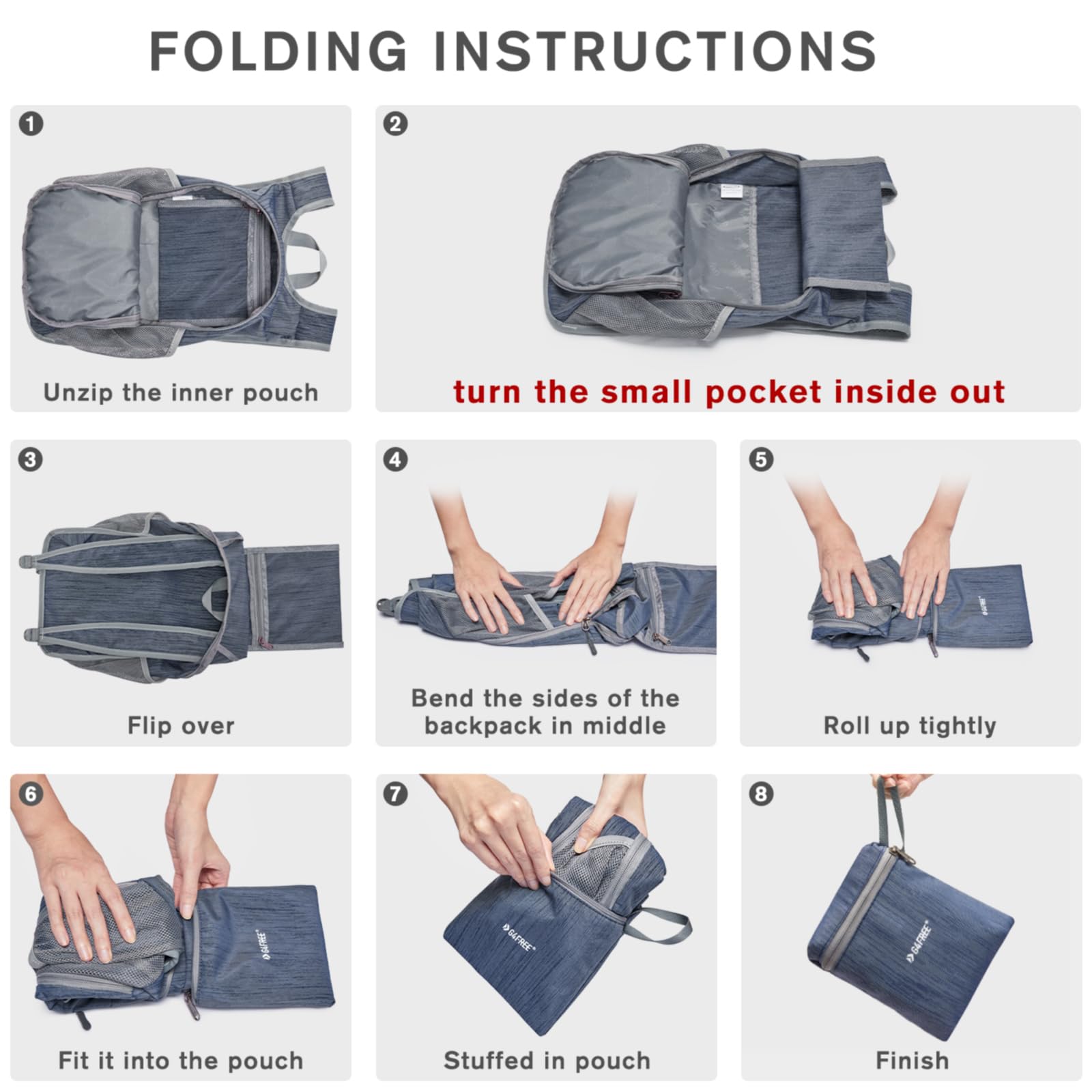 G4Free G4Free 10L Small Travel Hiking Daypack 