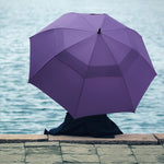 G4Free G4Free Automatic Open Golf Umbrella Double Canopy Vented Stick Umbrellas 