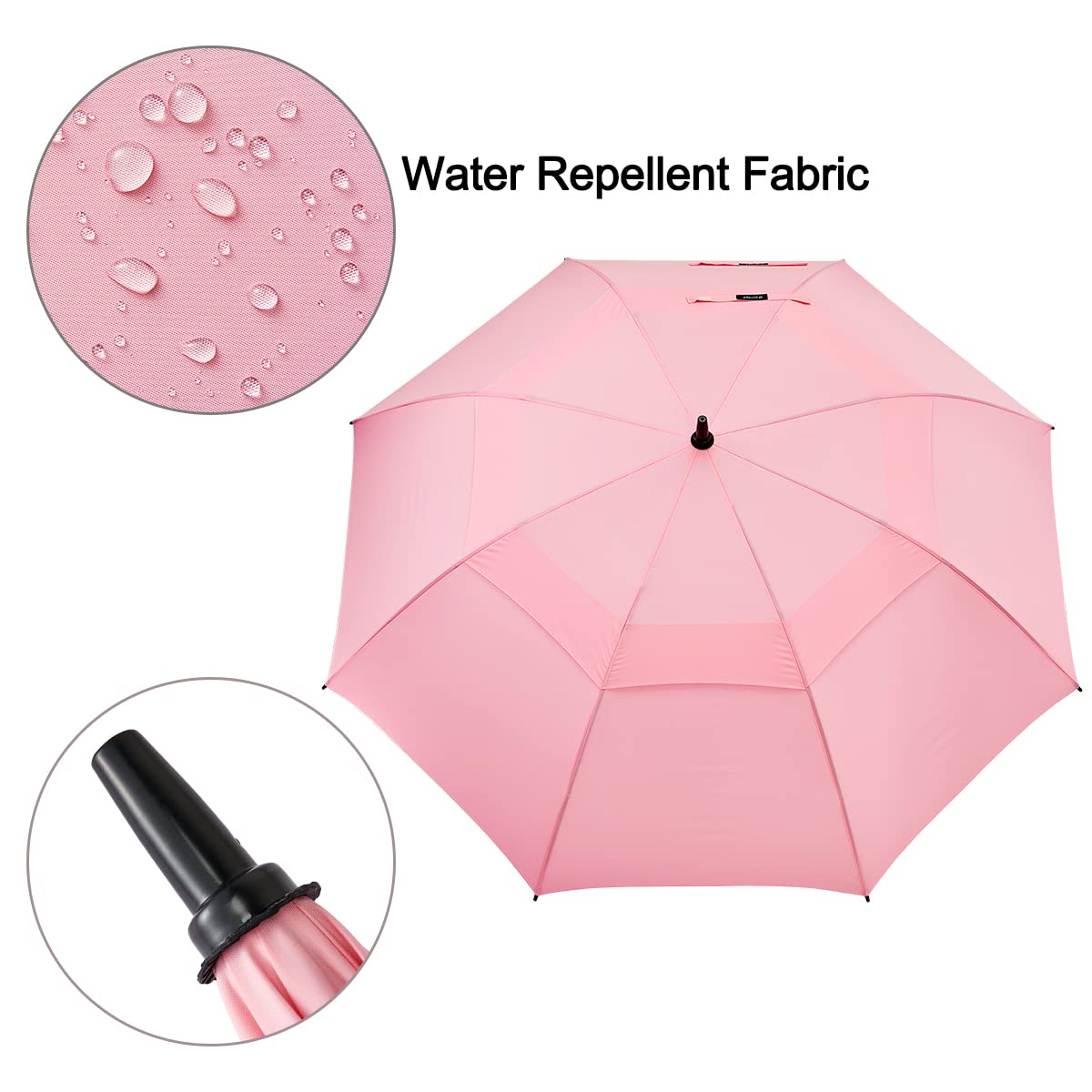 G4Free G4Free Automatic Open Golf Umbrella Double Canopy Vented Stick Umbrellas 