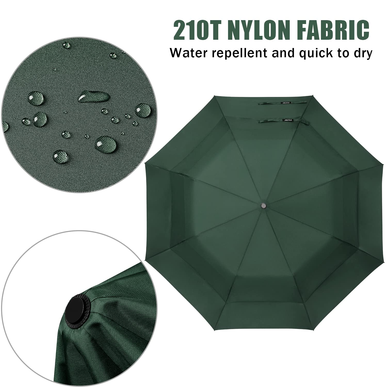 G4Free G4Free 62 Inch Portable Automatic Open Oversize Vented Double Canopy Umbrellas 