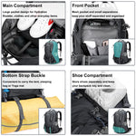 G4Free G4Free 50L Hiking Backpack with Rain Cover for Men Women 