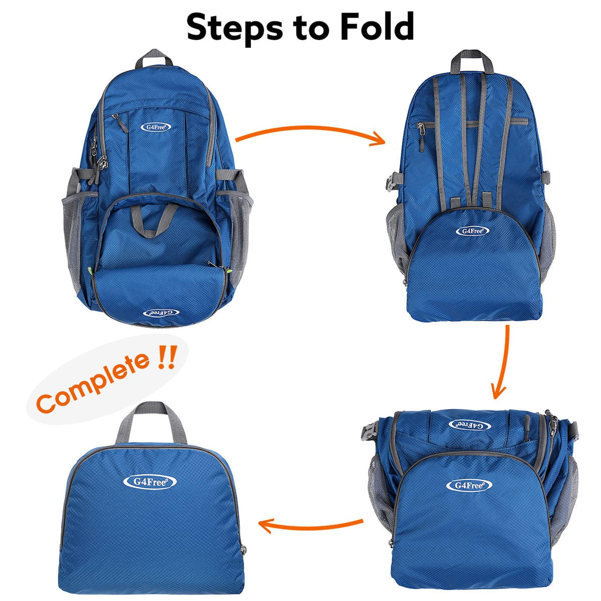 G4Free G4Free 40L Lightweight Packable Hiking Backpack 