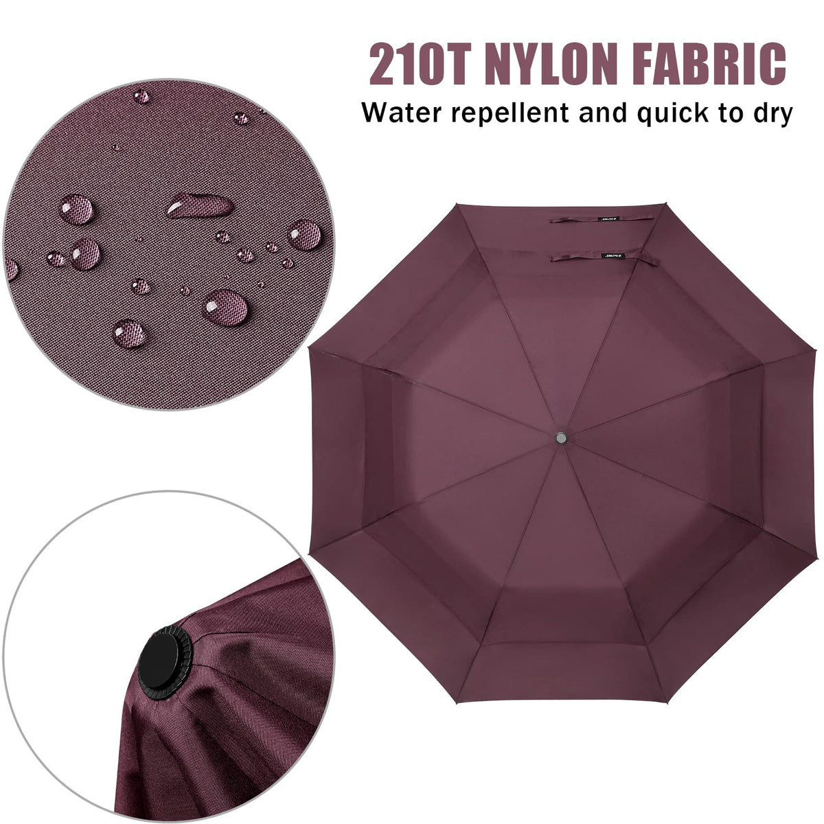 G4Free G4Free 62 Inch Portable Automatic Open Oversize Vented Double Canopy Umbrellas 