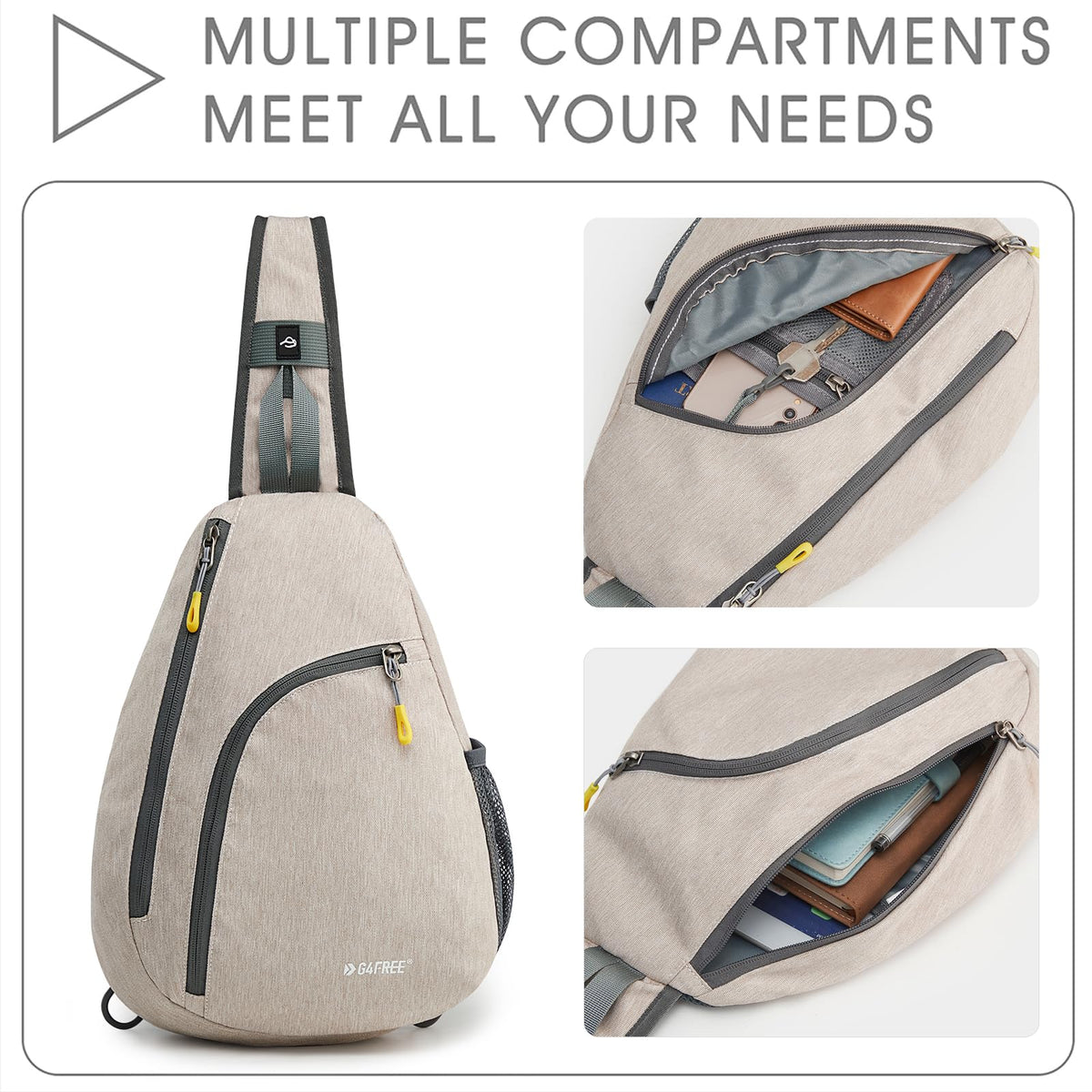 G4Free G4Free RFID Sling Bag Crossbody Backpack 