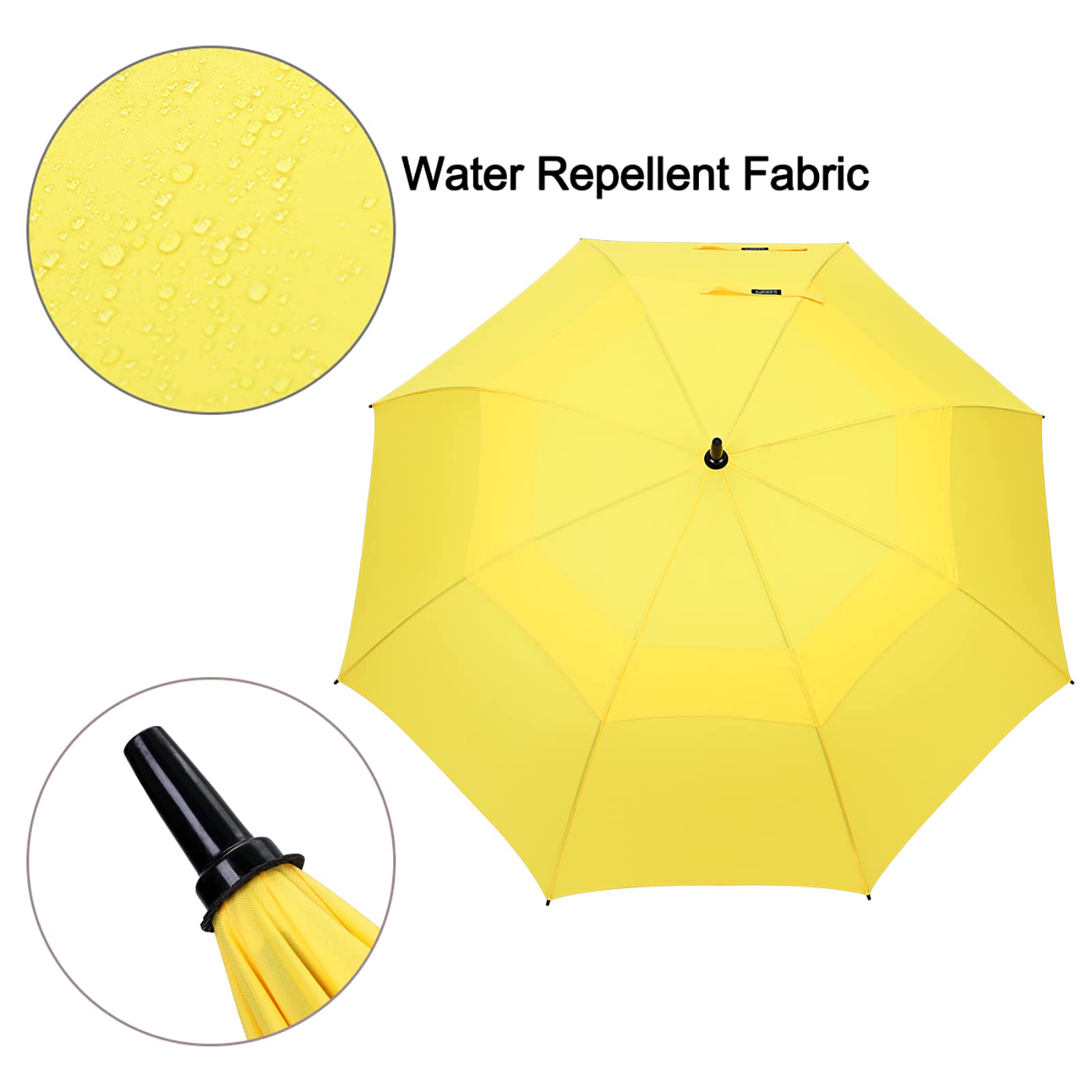 G4Free G4Free Automatic Open Golf Umbrella Double Canopy Vented Stick Umbrellas 