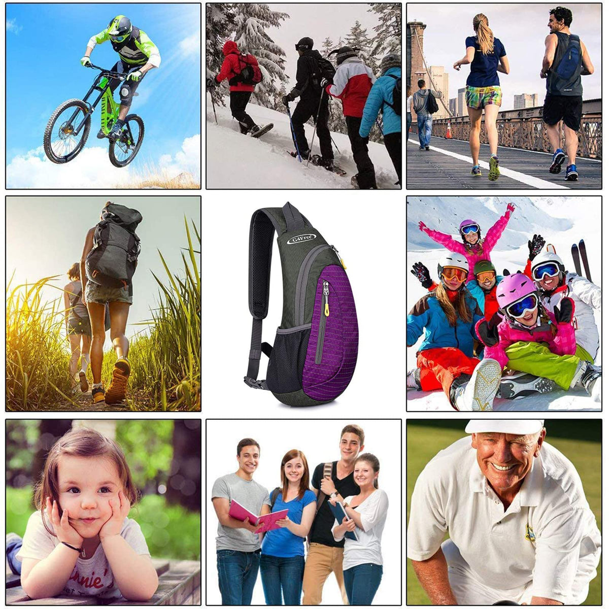 G4Free G4Free Sling Bags Men Shoulder Backpack Small Cross Body Chest Sling Backpack 