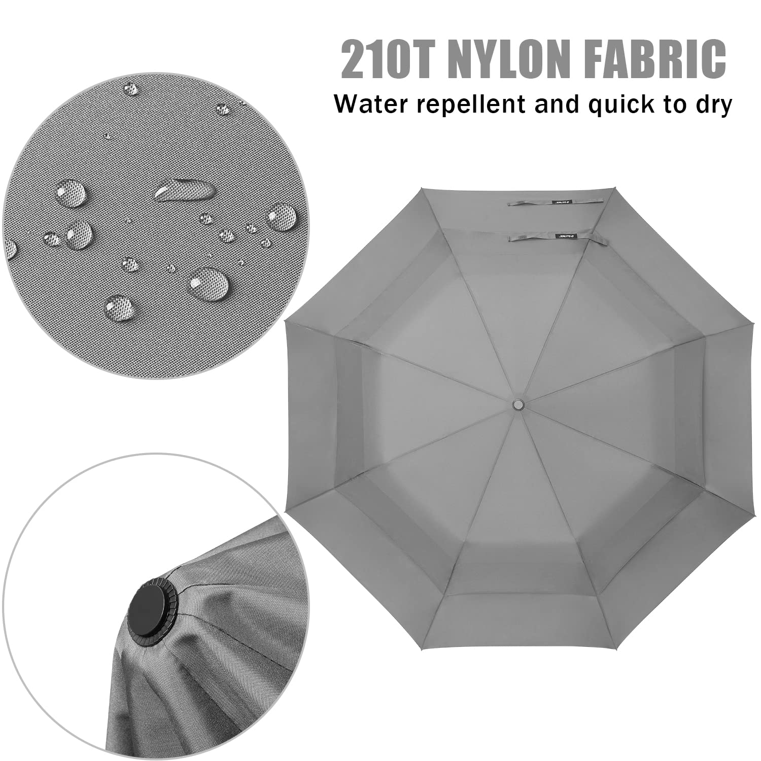 G4Free G4Free 62 Inch Portable Automatic Open Oversize Vented Double Canopy Umbrellas 