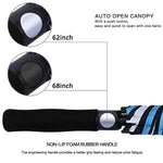 G4Free G4Free Automatic Open Golf Umbrella Double Canopy Vented Stick Umbrellas 