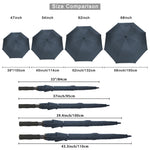 G4Free G4Free Automatic Open Golf Umbrella Double Canopy Vented Stick Umbrellas 