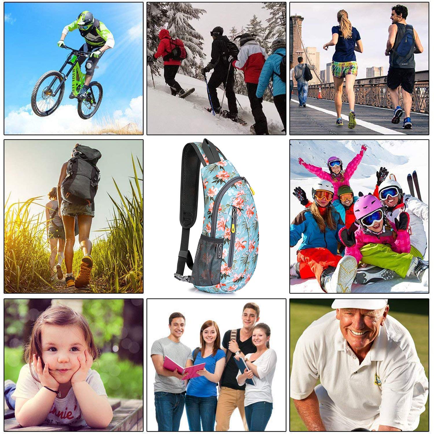 G4Free G4Free Sling Bags Men Shoulder Backpack Small Cross Body Chest Sling Backpack 