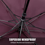 G4Free G4Free 62 Inch Portable Automatic Open Oversize Vented Double Canopy Umbrellas 