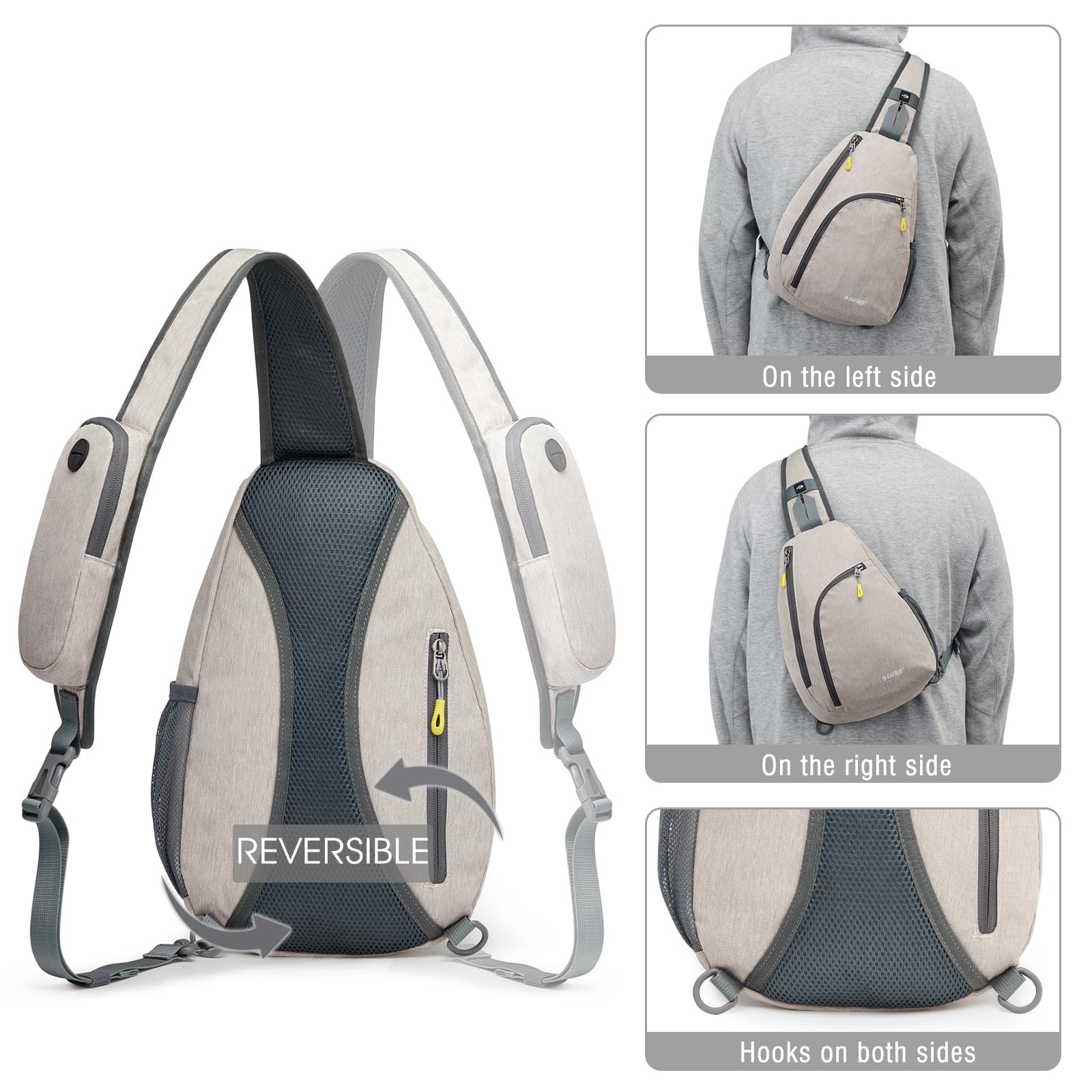 G4Free G4Free RFID Sling Bag Crossbody Backpack 