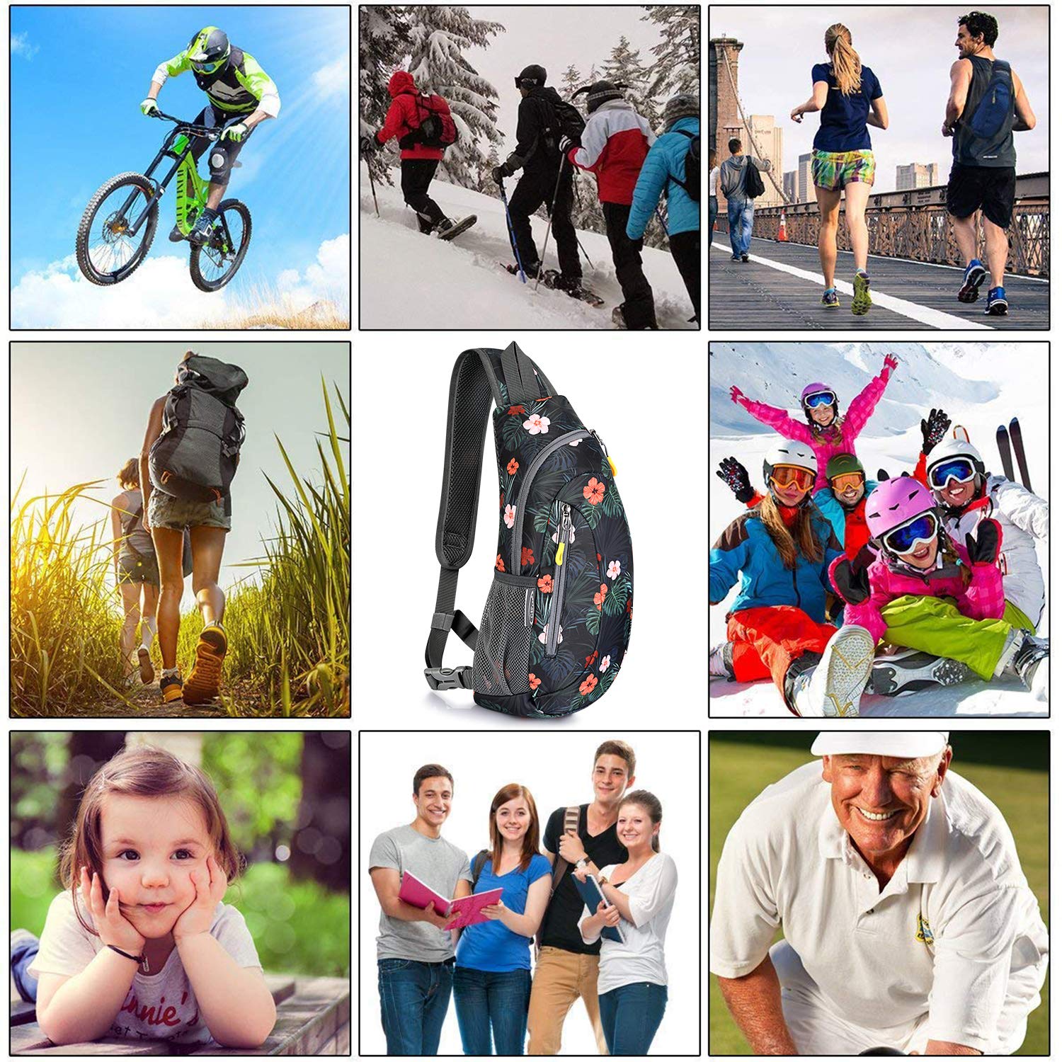 G4Free G4Free Sling Bags Men Shoulder Backpack Small Cross Body Chest Sling Backpack 