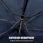 G4Free G4Free 62 Inch Portable Automatic Open Oversize Vented Double Canopy Umbrellas 