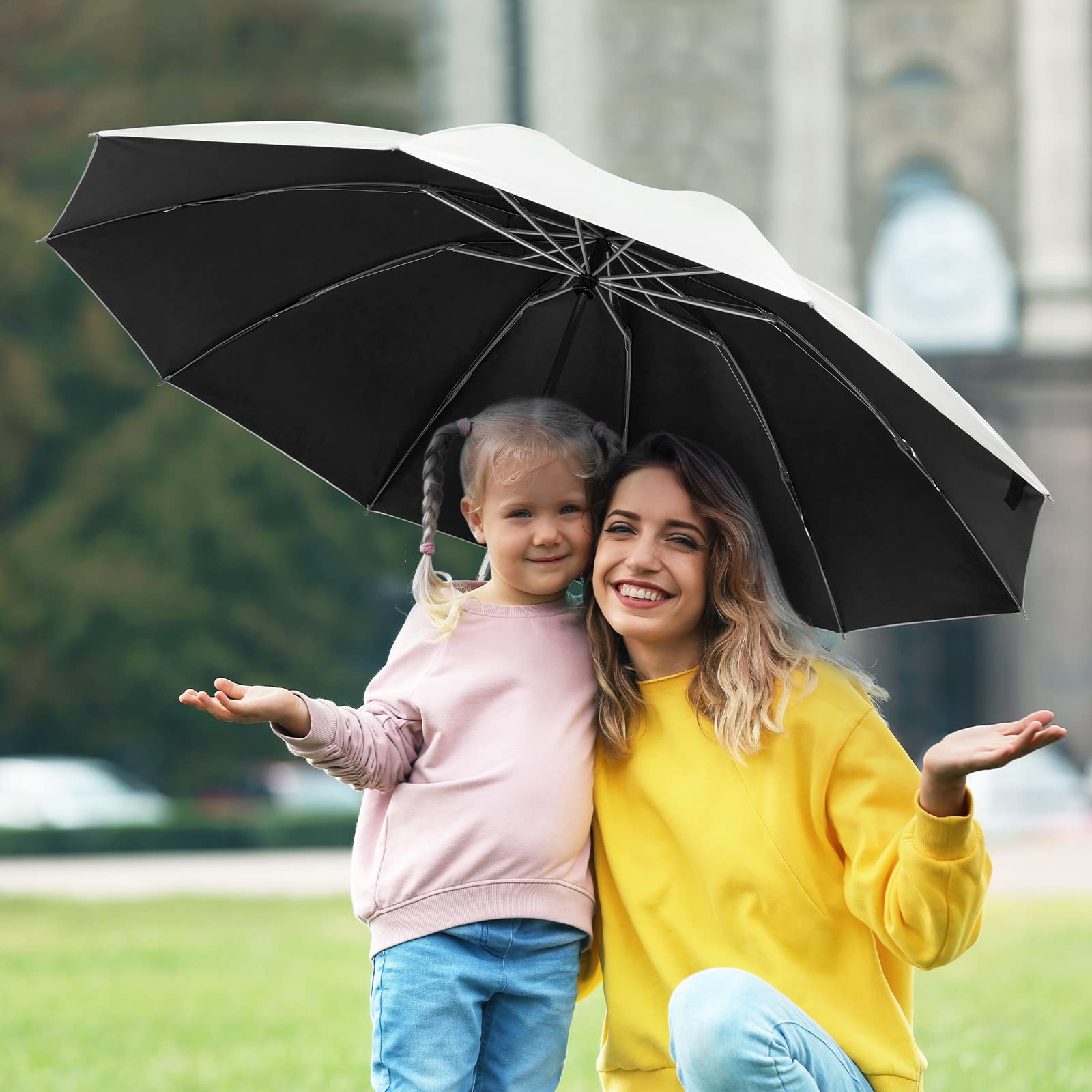 G4Free G4Free UPF 50+ UV Protection 54 Inch Large Reverse Travel Umbrella 