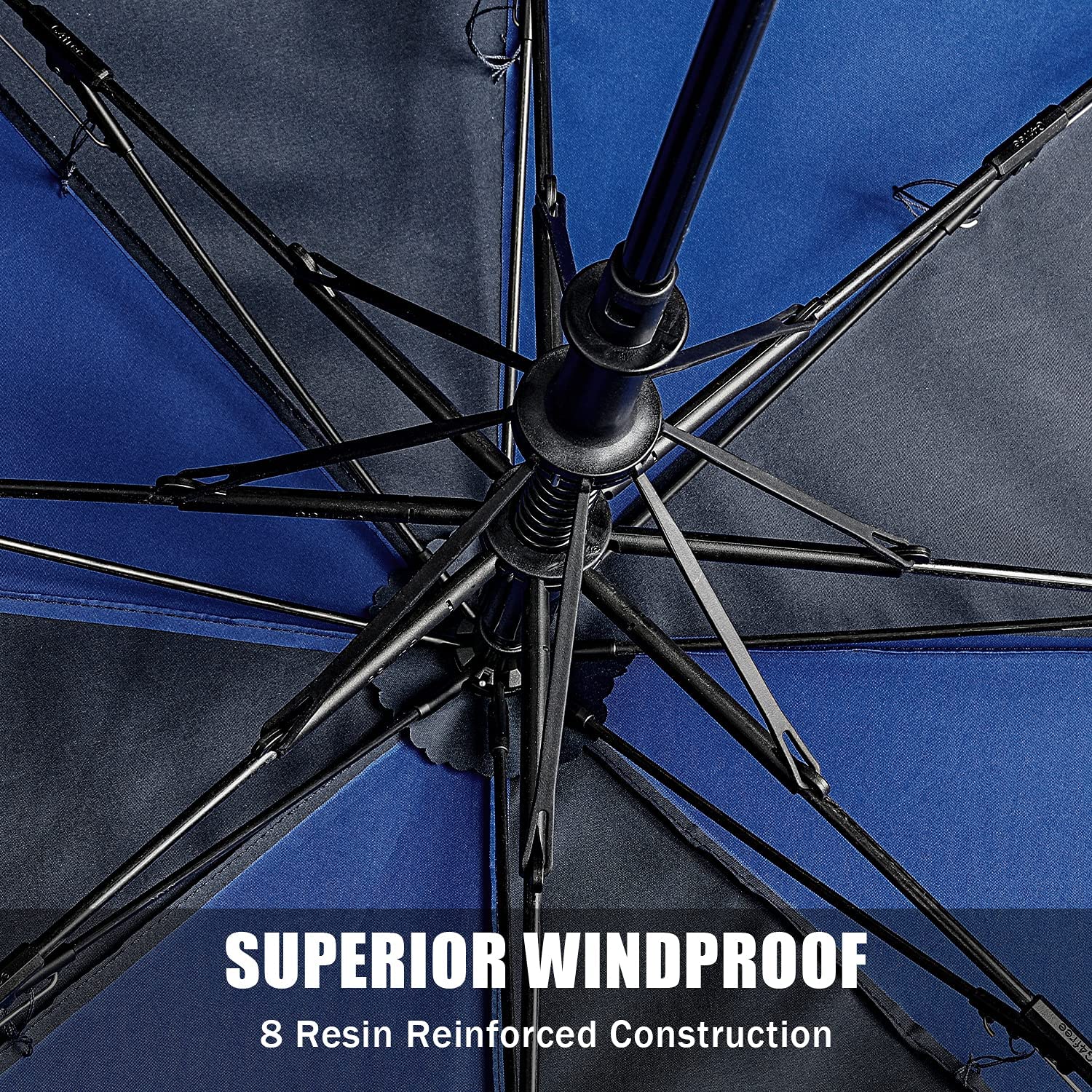 G4Free G4Free 62 Inch Portable Automatic Open Oversize Vented Double Canopy Umbrellas 
