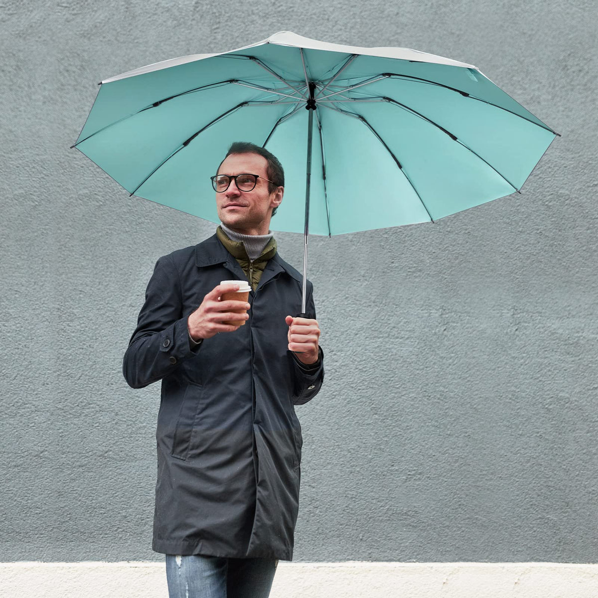 G4Free G4Free UPF 50+ UV Protection 54 Inch Large Reverse Travel Umbrella 