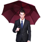 G4Free G4Free Automatic Open Golf Umbrella Double Canopy Vented Stick Umbrellas 