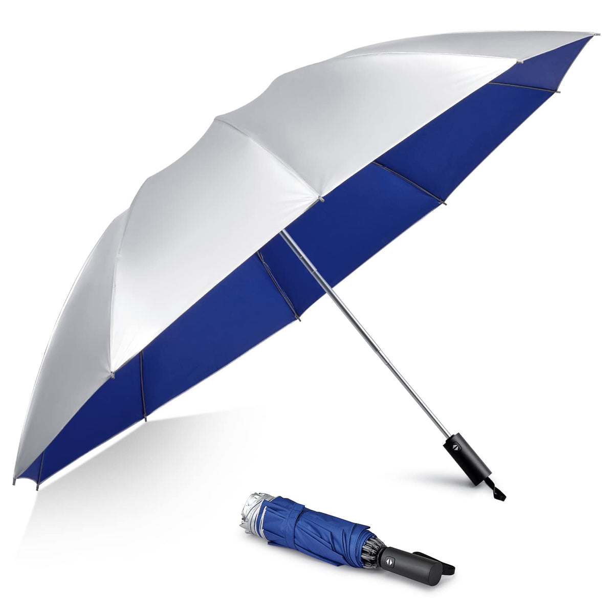 G4Free G4Free UPF 50+ UV Protection 54 Inch Large Reverse Travel Umbrella 