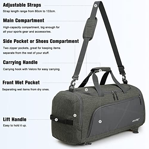 G4Free - G4Free 45L 3-Way Duffle Backpack with Wet Pocket & Shoes Compartment -TN22B071A-TN23B181A-TN22B071B-TN23B181B-TN22B071C