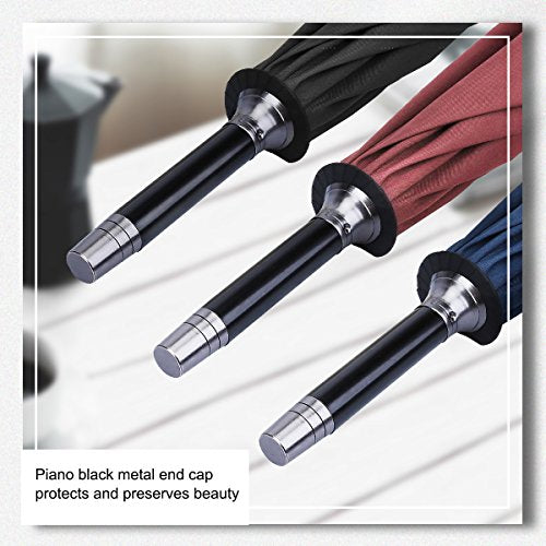 G4Free - G4Free 52/62inch Wooden J Handle Auto Open  Golf Umbrella -D02V552A-D02V657A-D02V552B-D02V657B-D02V552J